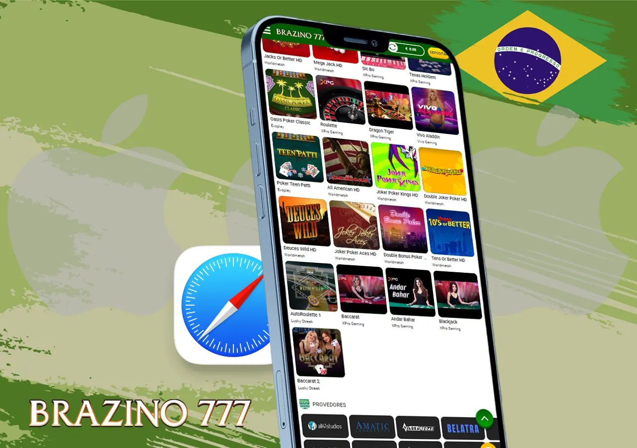 Aplicativo Brazino777 no iOS